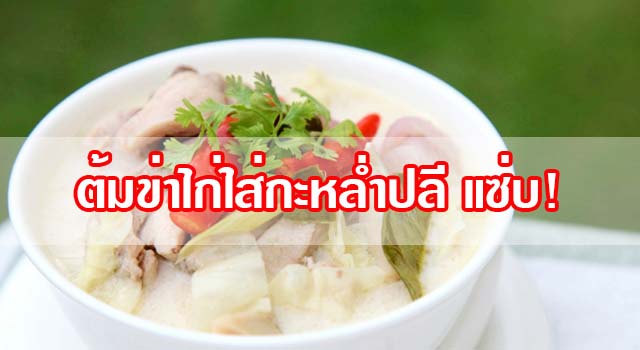 ต้มข่าไก่ใส่กะหล่ำปลี อร่อย มันกะทิ ต้มข่าไก่ใส่กะหล่ำปลี อร่อย มันกะทิ